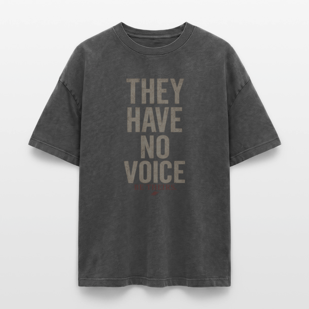 SECOND GROUND – DROP 01/07 | Oversized Acid-Washed Shirt - acid washed black
