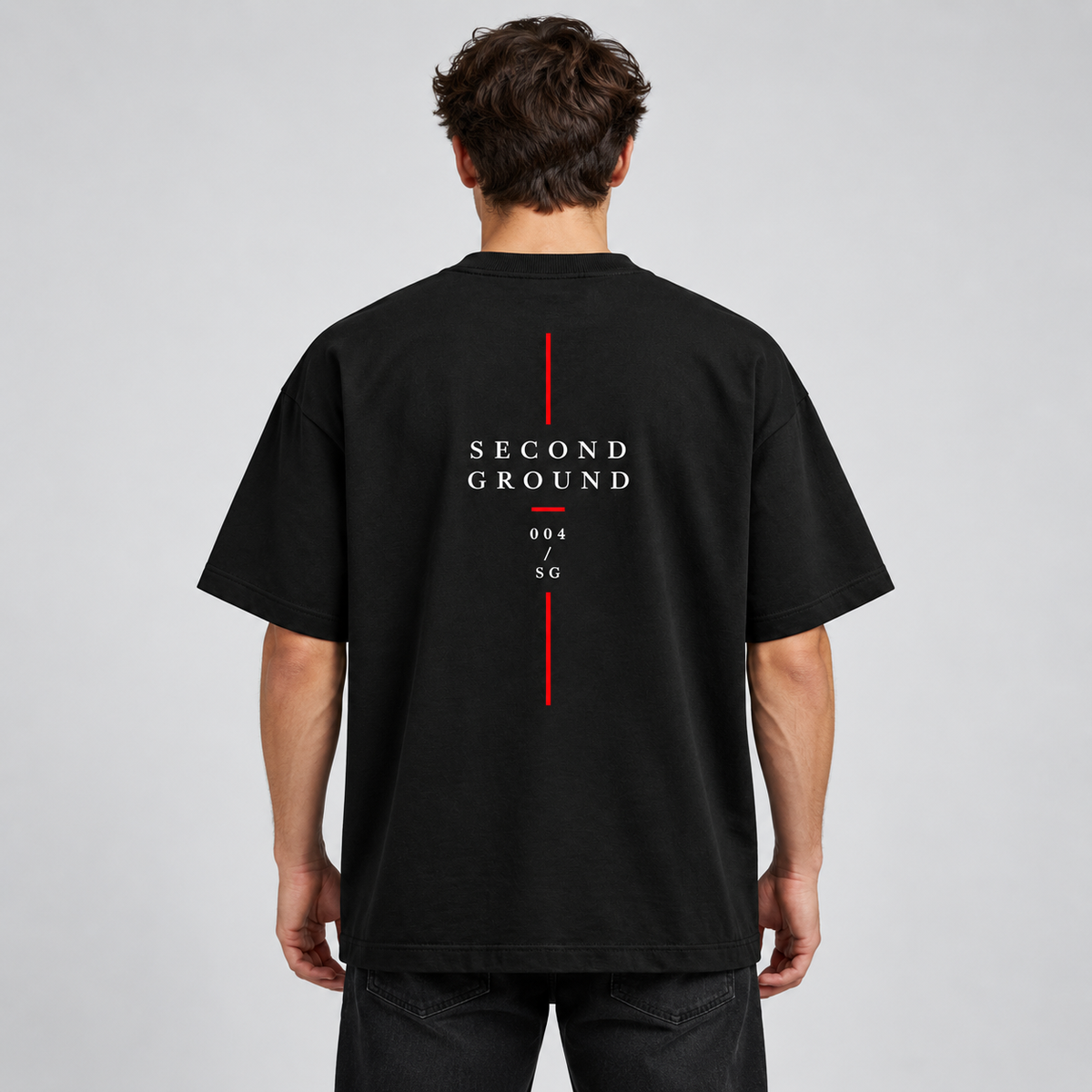 Second Ground – 004 Black Heavyweight Tee