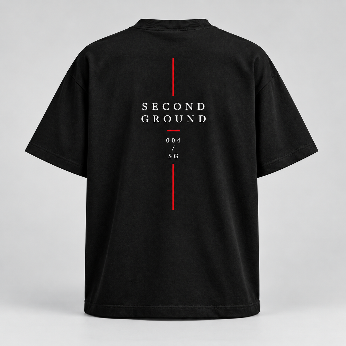 Second Ground – 004 Black Heavyweight Tee