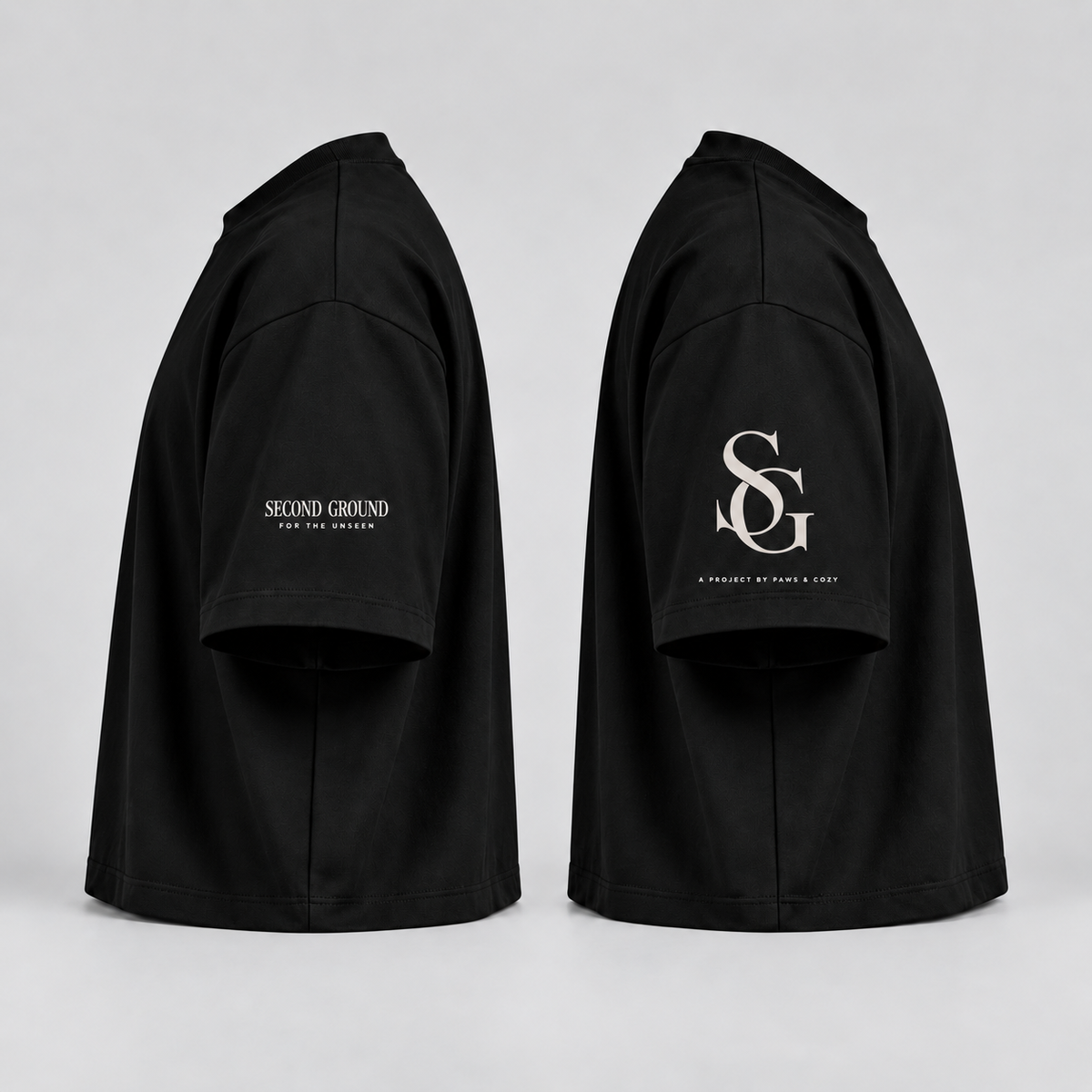 Second Ground – 004 Black Heavyweight Tee